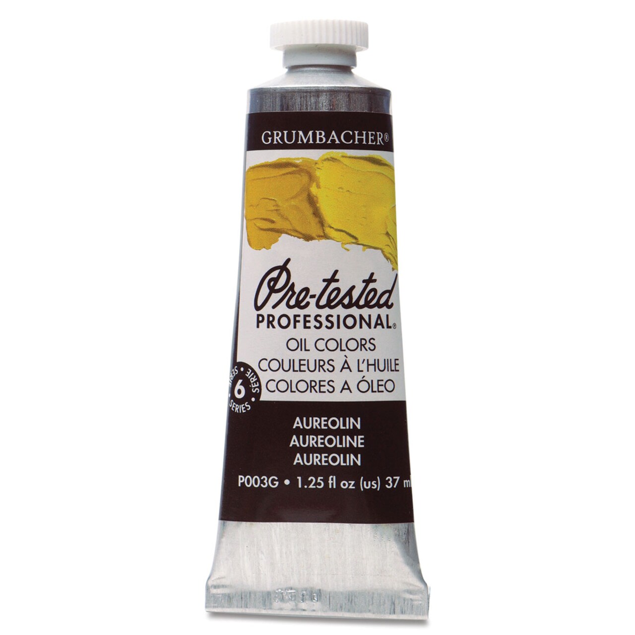 Grumbacher Pre-Tested Artists' Oil Color - Aureolin, 1.25 oz tube